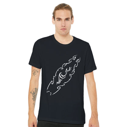 Tribal Surfboard Street Surf Look Black T-shirt | 100% Premium Cotton | Men&