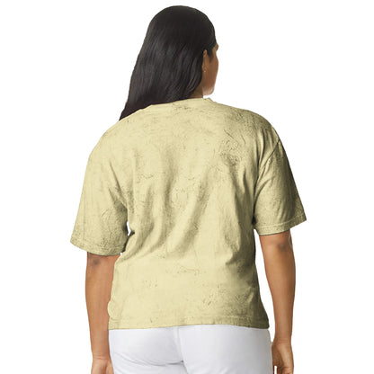 USA Premium Cotton Relaxed Heavyweight Eco Dye Citrine Color Blast T-shirt Back 2