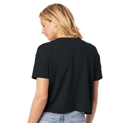 Ultra Light and Soft Premium Eco Blend Black Crop Top Back 