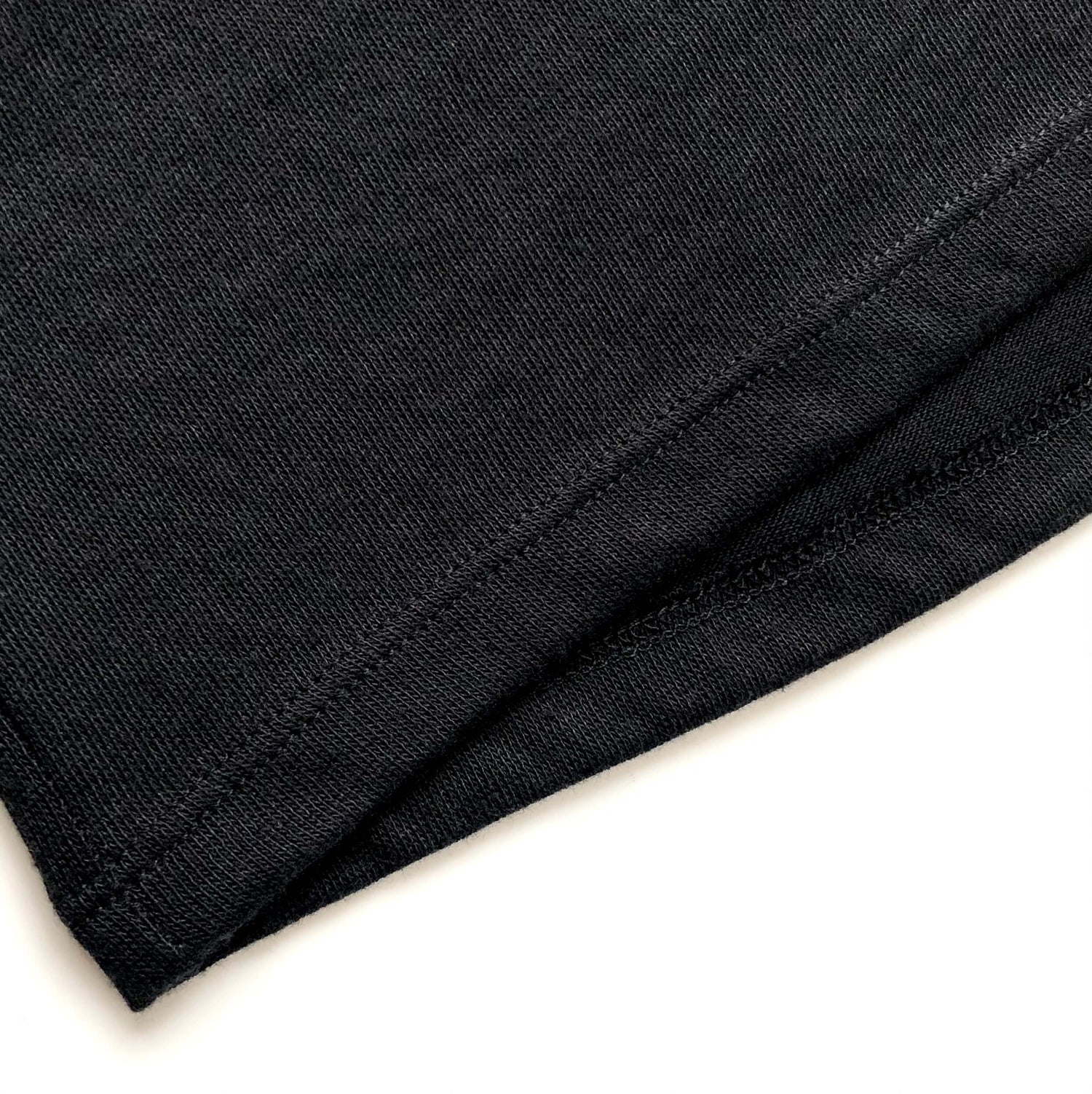 Ultra Light and Soft Premium Eco Blend Black Crop Top Bottom Hem