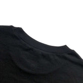 Ultra Light and Soft Premium Eco Blend Black Crop Top Crewneck Back Seam