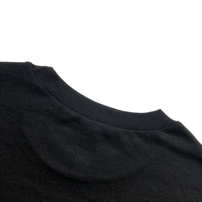 Ultra Light and Soft Premium Eco Blend Black Crop Top Crewneck Back Seam