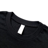Ultra Light and Soft Premium Eco Blend Black Crop Top Crewneck Seam