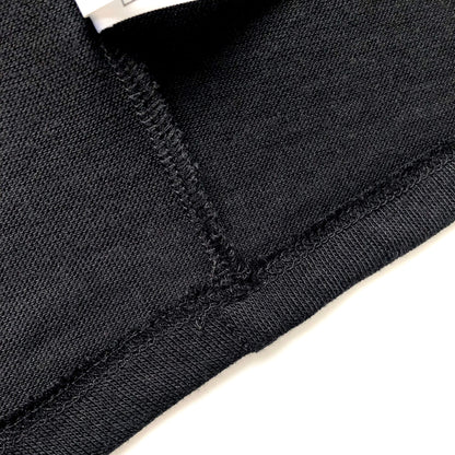 Ultra Light and Soft Premium Eco Blend Black Crop Top Inner Seam 