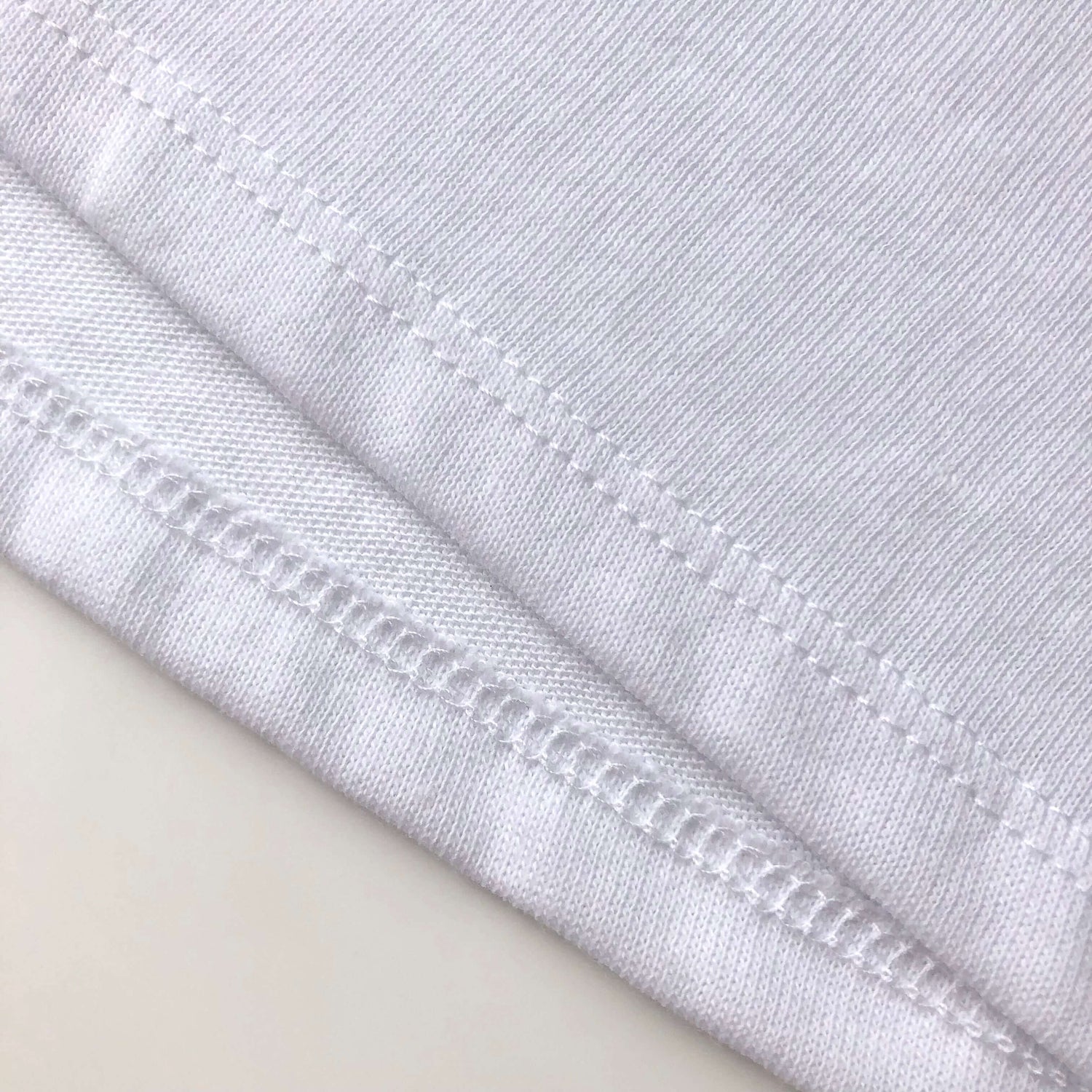 Ultra Light and Soft Premium Eco Blend White Crop Top Bottom Hem