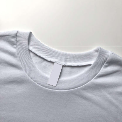 Ultra Light and Soft Premium Eco Blend White Crop Top Crewneck Seam