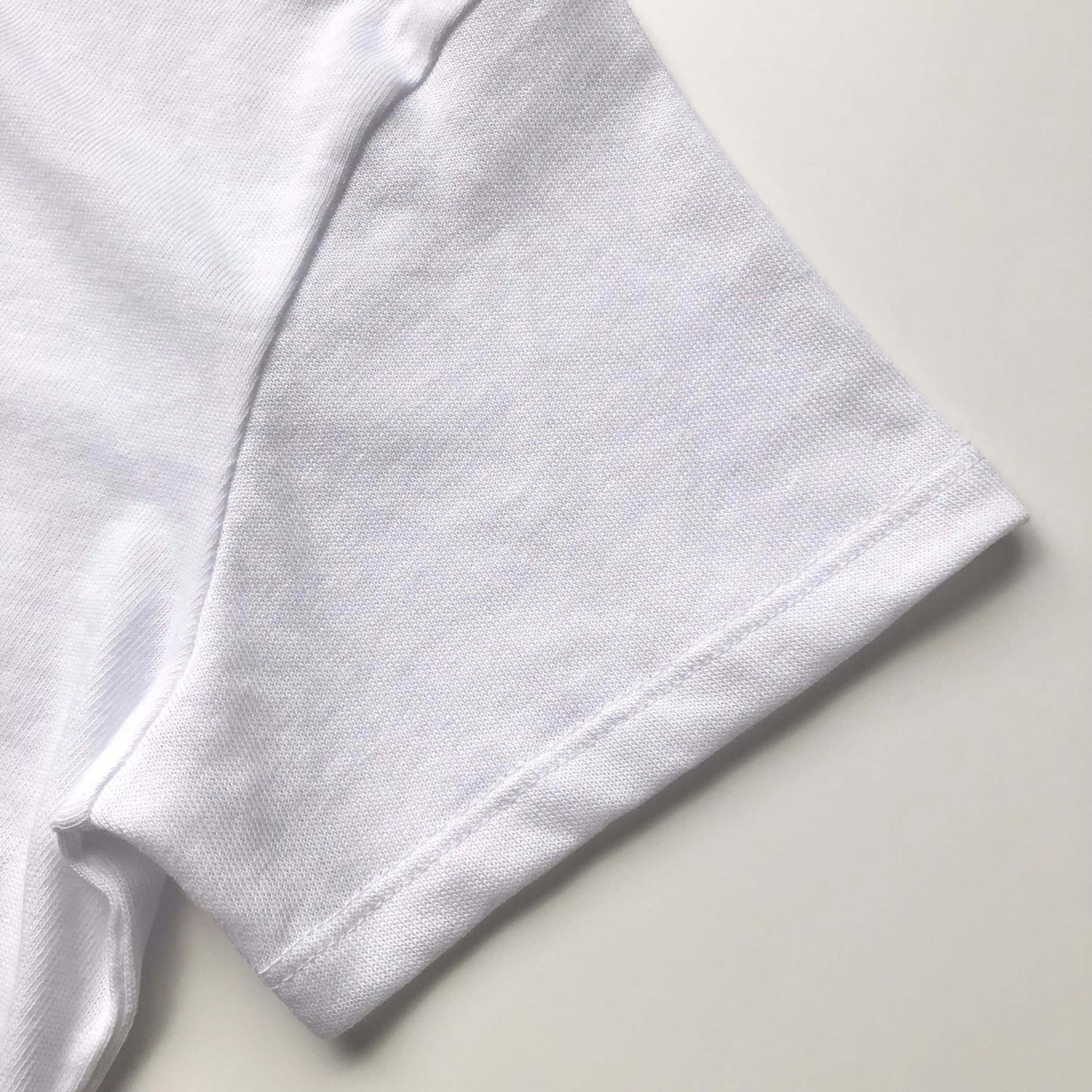 Ultra Light and Soft Premium Eco Blend White Crop Top Sleeve Hem 