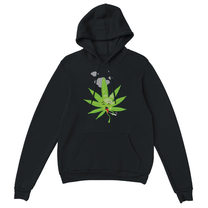 Unisex 420 Weed Leaf Cartoon Black Hoodie | 420 Weed Clothing Apparel | Soft Popular Heavy Cotton Blend | &