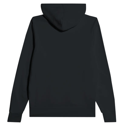 Unisex Black Classic Premium Hoodie, Back