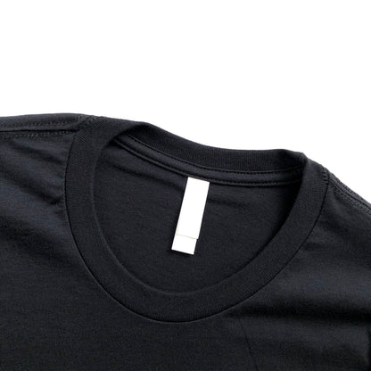Light and Soft Classic Premium Cotton  Black T-Shirt Crewneck Seam