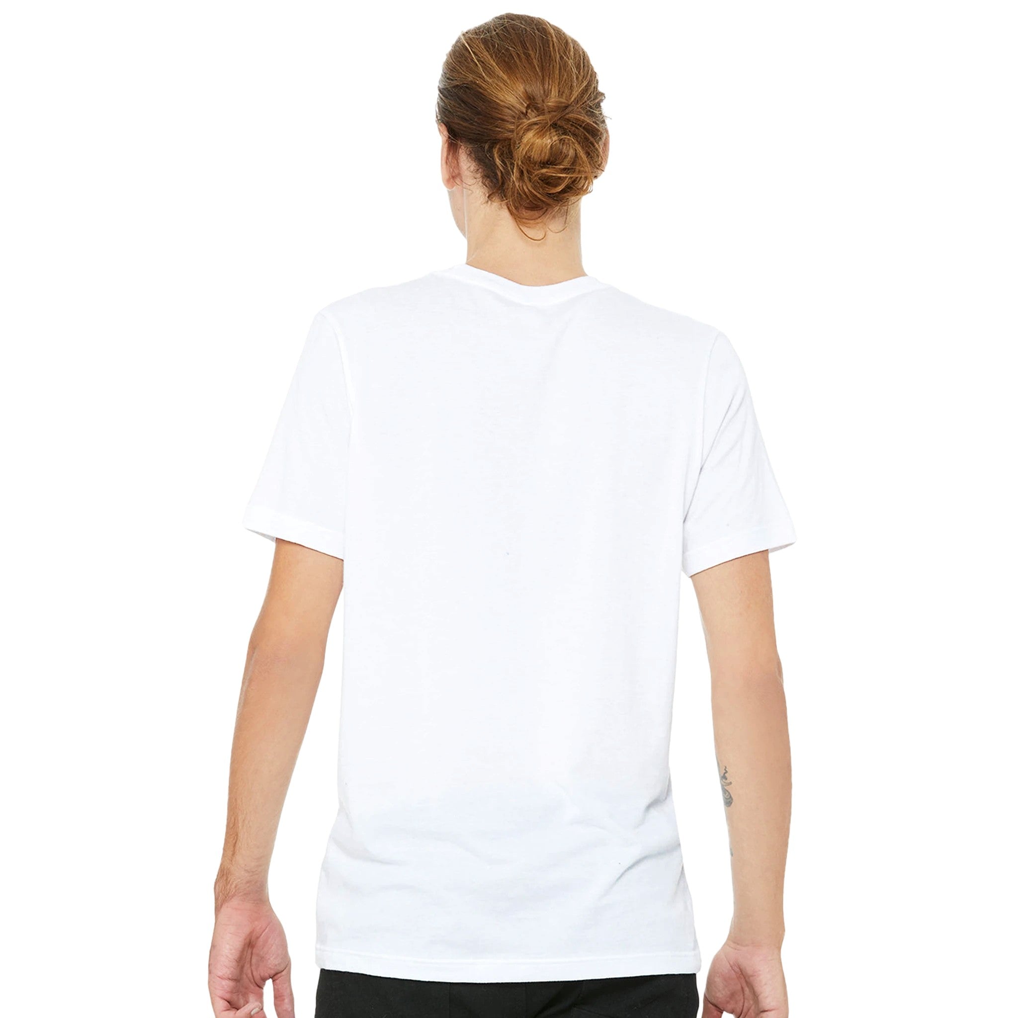 Light and Soft Classic Premium Cotton  White T-Shirt Back 