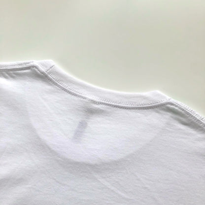 Light and Soft Classic Premium Cotton  White T-Shirt Crewneck Back Seam