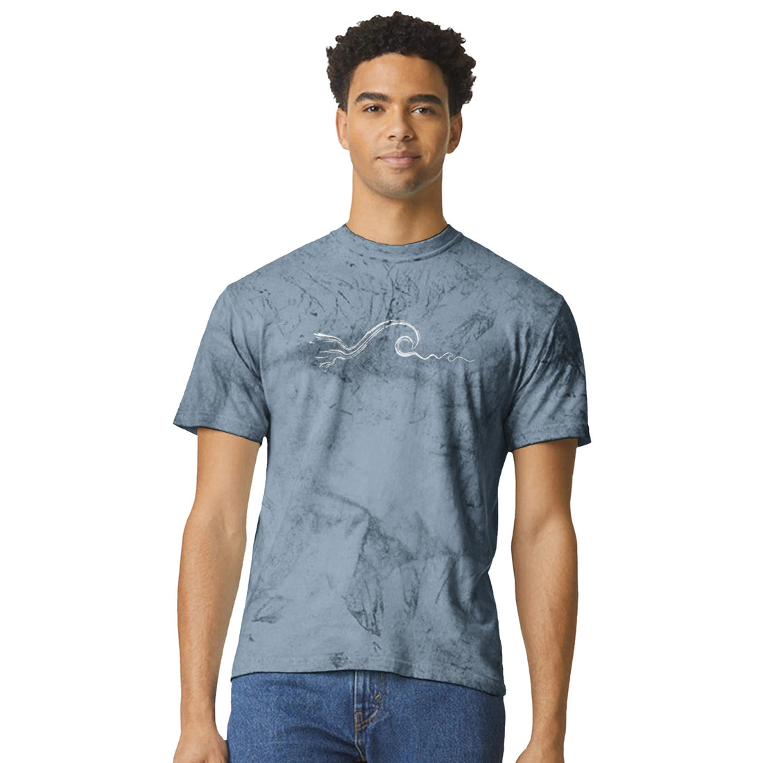 Wave Surf T-shirt | Mens Heavyweight Tie-Dye Tee | Independent Artist | Ocean