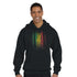 Unisex 420 Weed, Marijuana Rasta Color, Organic Black Hoodie, &